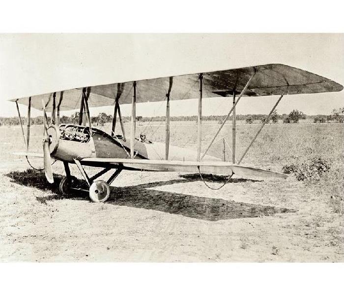 black and white picture of antique air plane